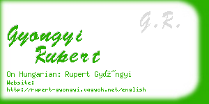 gyongyi rupert business card